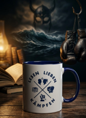 Kaffeetasse "Lesen - Lieben - Kämpfen"