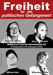 Plakate Freiheit für alle politischen Gefangenen! (DIN A2, 50 St.)